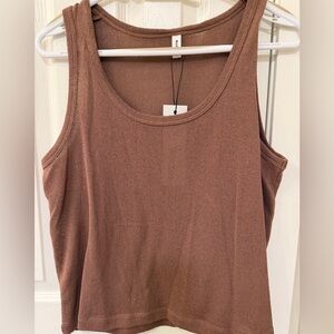 KOTN Scoop Neck Tank - Warm Brown